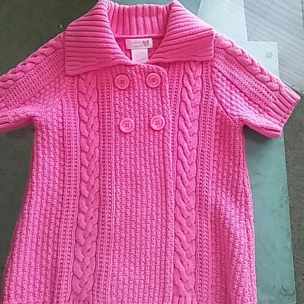 Hot pink girl's sweater chelsea corner